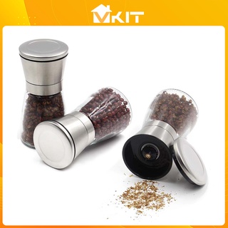 Hũ xay tiêu cầm tay nắp xay bằng inox cao cấp