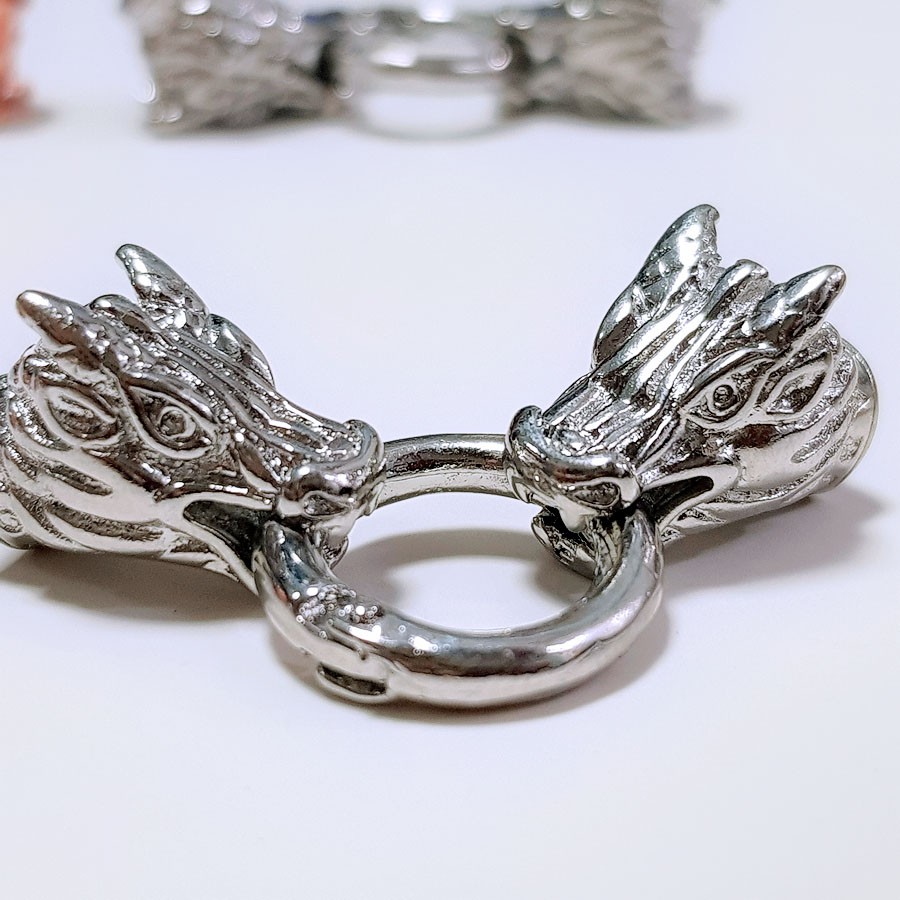 [K1VT] Phụ kiện trang sức (DIY) - Chốt khóa đầu rồng làm vòng cổ vòng tay hạt gỗ đá