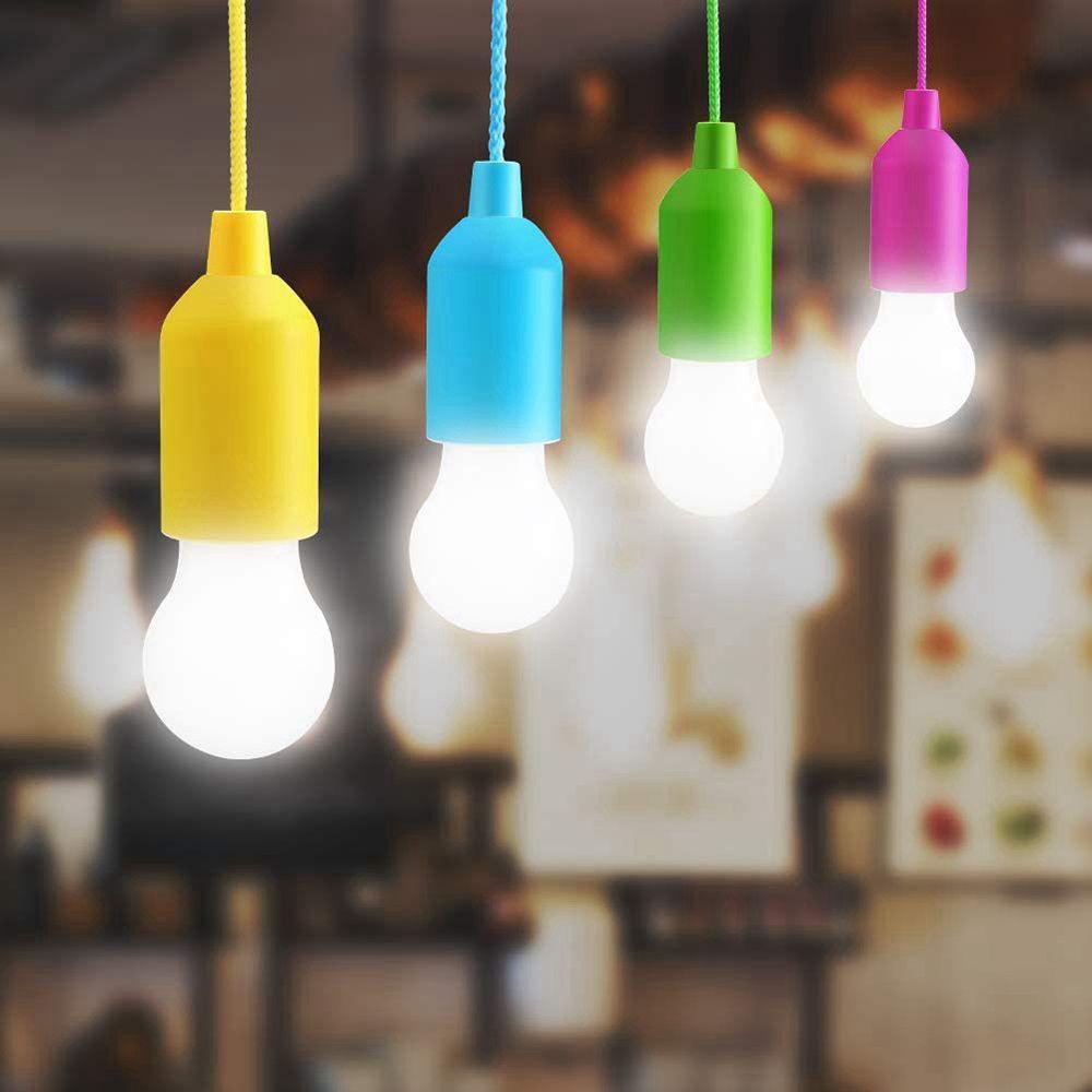 1x / 4x / 8 Bóng Đèn LED Treo Lều Cắm Trại Chạy Pin Kiểu Retro