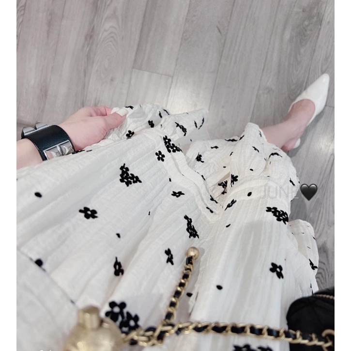 Váy babydoll kem hoa nhí hàng 2 lớp loại 1 | BigBuy360 - bigbuy360.vn