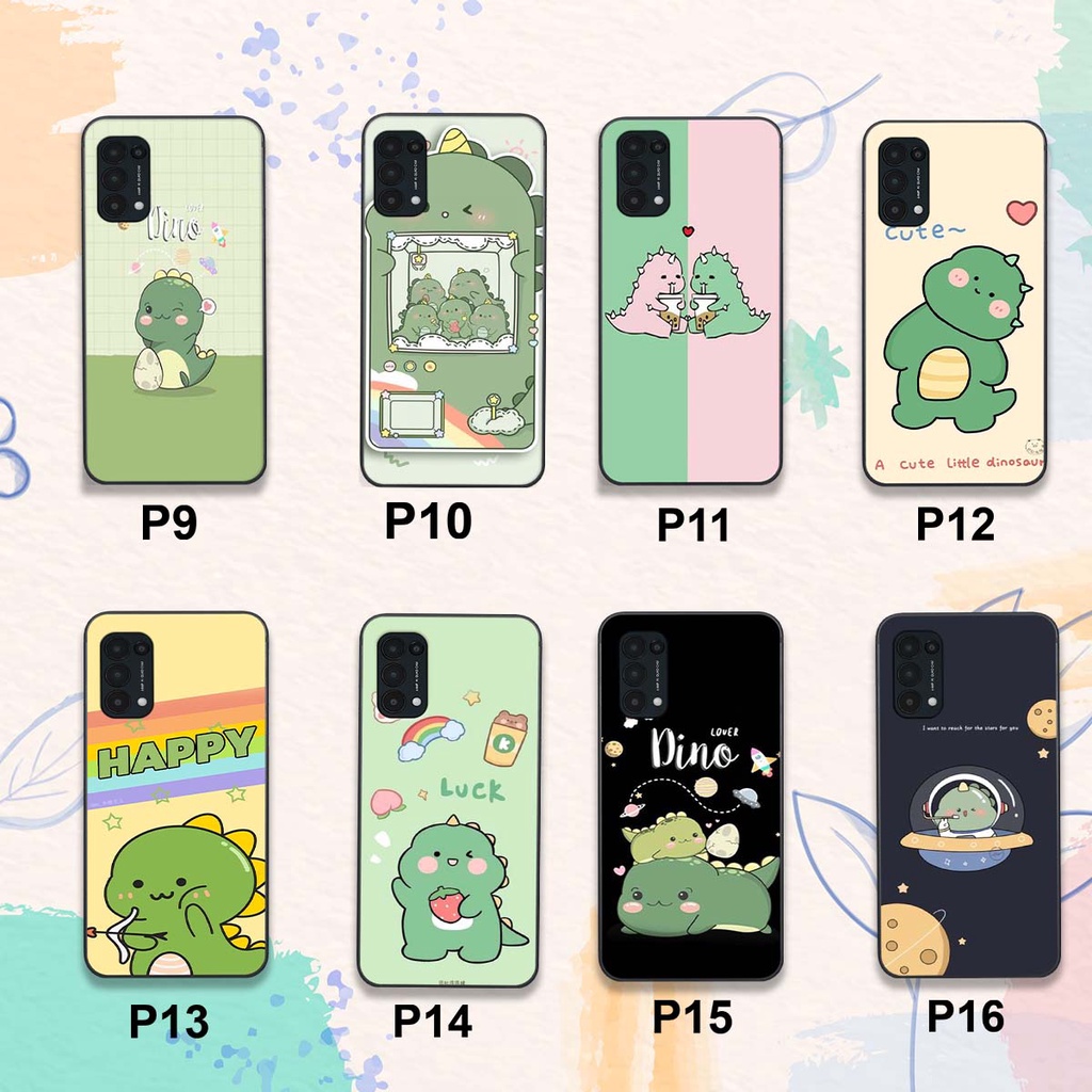 Ốp lưng điện thoại  RENO 5 / RENO 5 4G / RENO 5 5G in hình khủng long siêu cute, đáng yêu