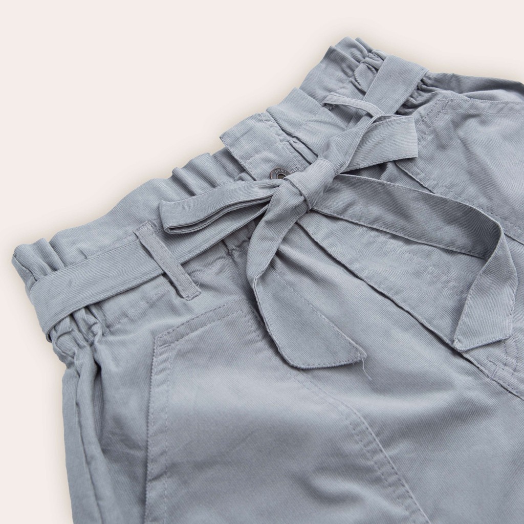 Quần Short Nữ Kaki Nhung Thiết Kế Thắt Nơ Thời Trang X70 - 04460011