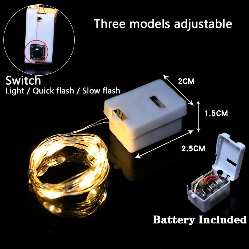 5 miếng Dây Đèn Led 1M / 3M Trang Trí Không Thấm Nước