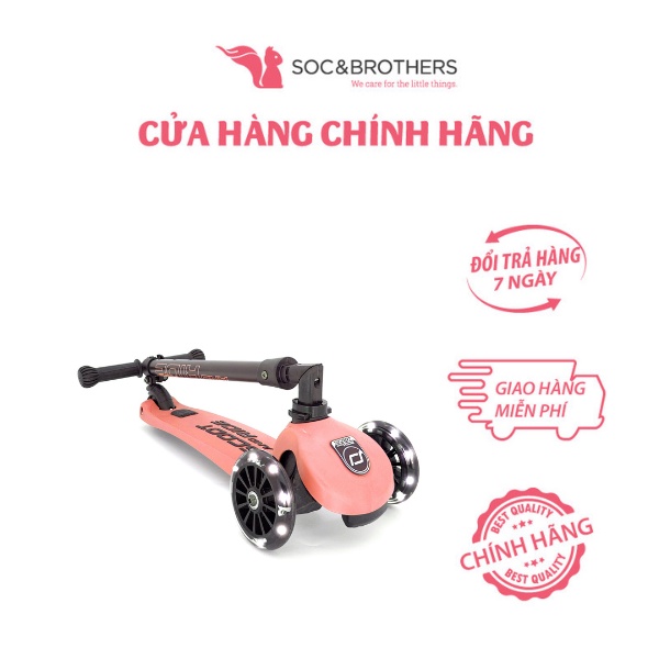 Xe scooter trẻ em Scoot and Ride Highwaykick 3 LED màu Peach
