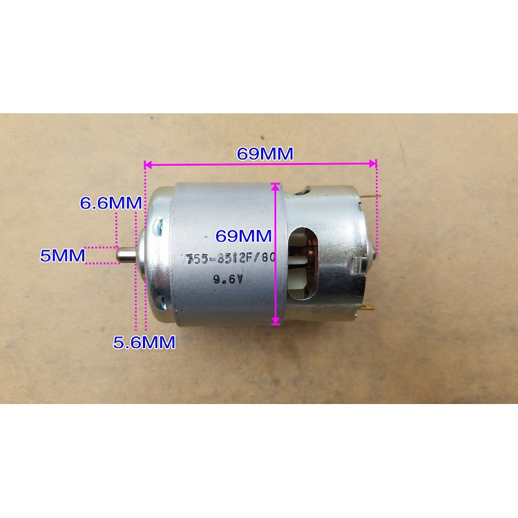 Motor 755 cho máy khoan pin 6V -12V