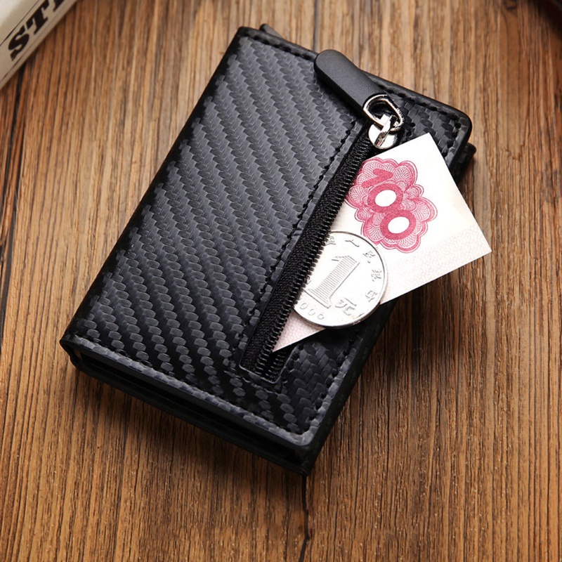 Ví Da Pu Nhỏ Đựng Thẻ Tín Dụng Tự Động Tiện Lợi