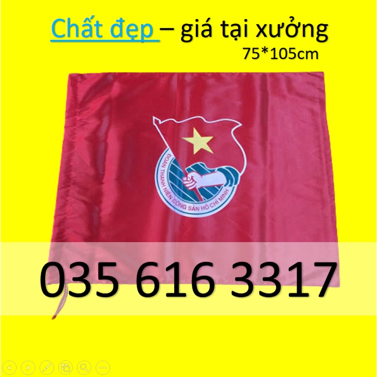 cờ đoàn in, cờ đoàn thanh niên, kích thước 75*105cm