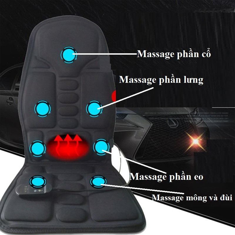 Nệm (Đệm) massage toàn thân Elip - Ghế Mát Xa Đa Năng Toàn Thân giảm stress, lưu thông khí huyết, giảm đau nhức toàn cơ