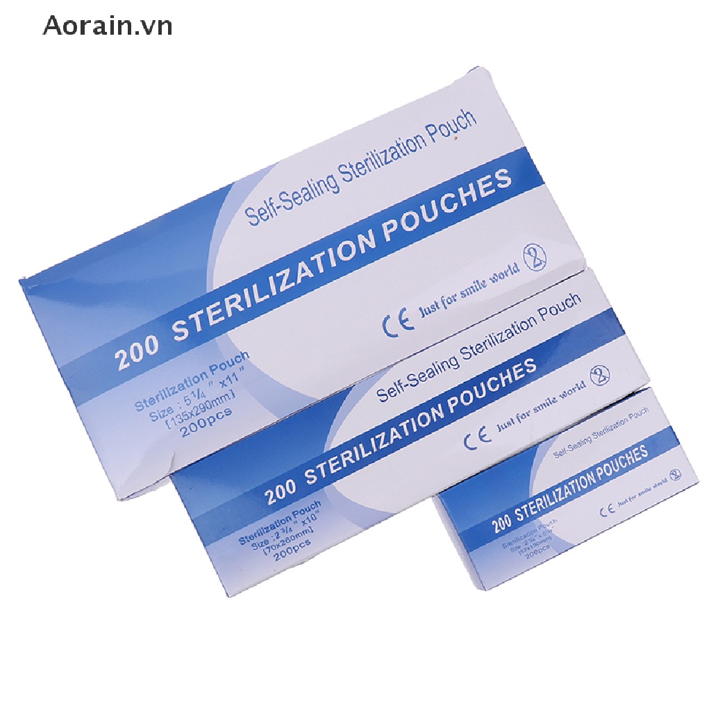 Hộp 200 túi đựng đồ khử trùng y tế dùng một lần tiện lợi