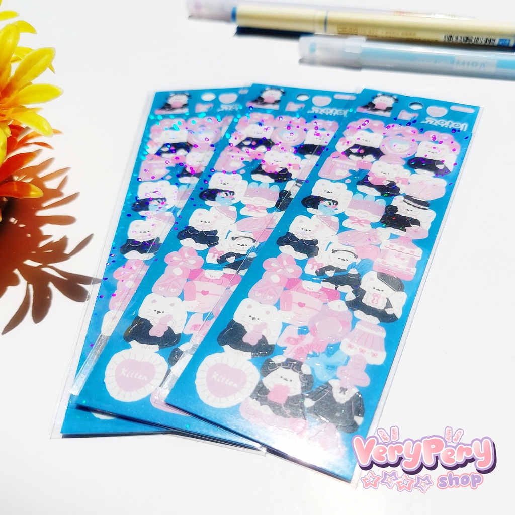 1 Tấm Sticker Nhãn Dán Hình Vật Nuôi Đáng Yêu