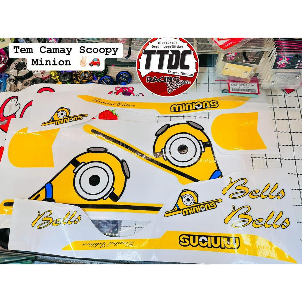 Tem Scoopy Minions Camay phiên bản Limited Edition chất liệu camay nhũ kim cao cấp ✌🤘