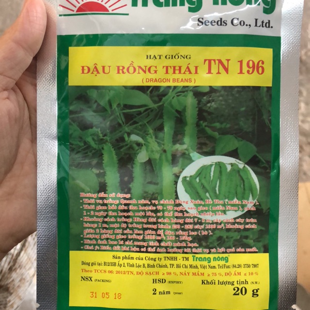 HẠT GIỐNG ĐẬU RỒNG THÁI