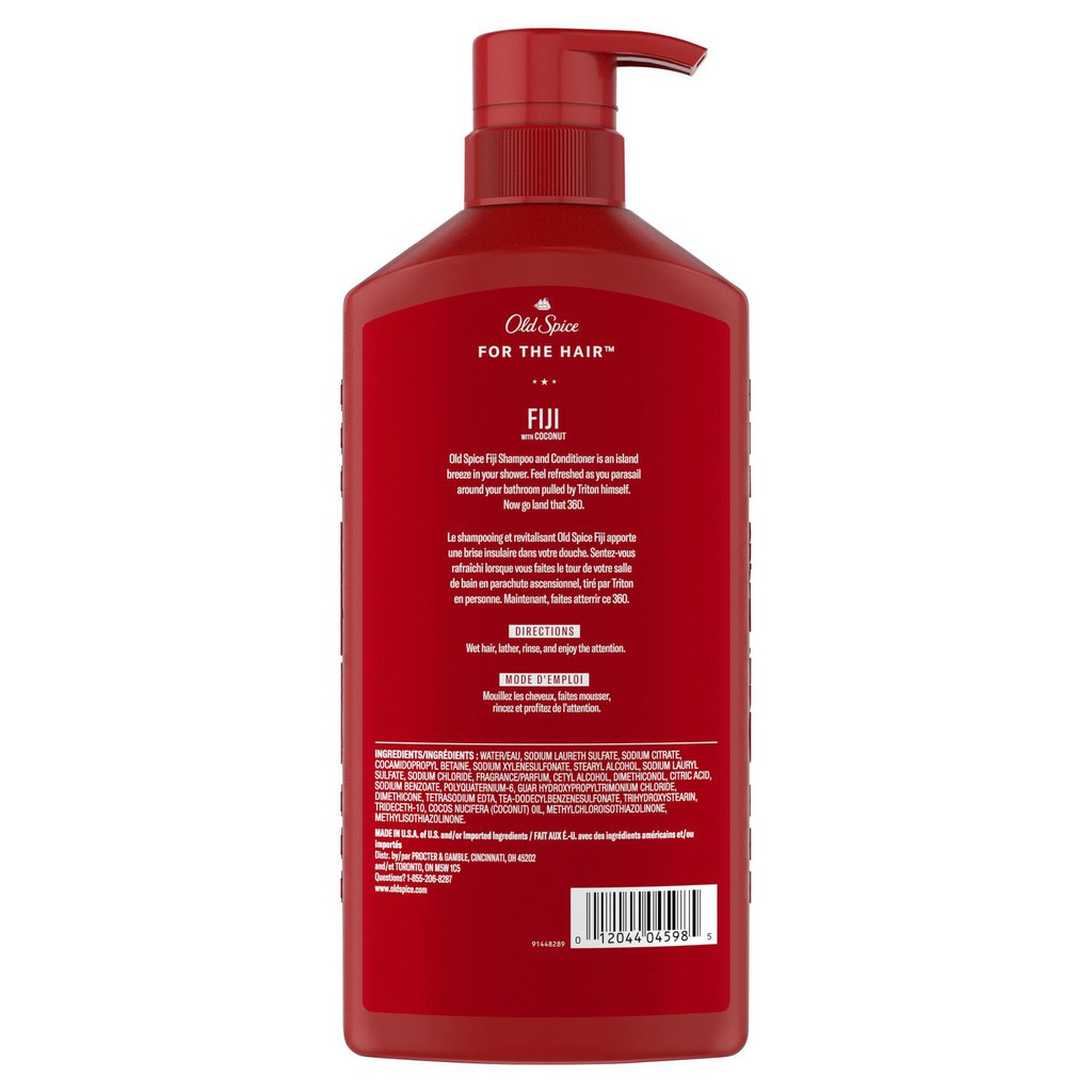 [FREESHIP] Dầu Gội Đầu 2 In 1 Old Spice Fiji 650ML (Dầu Gội Xả)