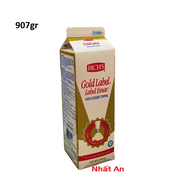 KEM LÀM BÁNH 907GR RICH'S GOLD LABEL/ TOPPING GOLD LABEL RICH'S