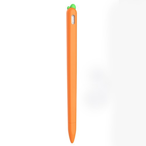 Ốp Silicon Apple Pencil 1, 2 Kiểu Củ Cà Rốt Tặng Kèm Nắp Bút Và 4 Chiếc Bọc Ngòi