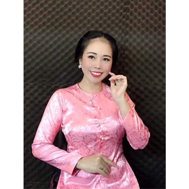 Áo bà ba truyền thống cổ tròn tay dài vải gấm cao cấp,  # set bà ba miền tây,  #bà ba gấm lụa- có bán áo lẻ