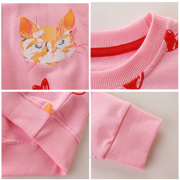 Áo nỉ cho bé gái, quần áo thu đông cho bé gái họa tiết da cá size từ 12 đến 27kg FAMBY