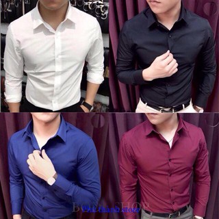 Áo sơ mi nam vải mếm lụa không nhăn nhiều màu