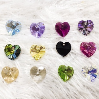 Hạt đá pha lê hình trái tim nhiều màu cao cấp siêu đẹp lấp lánh dùng làm trang sức sang trọng