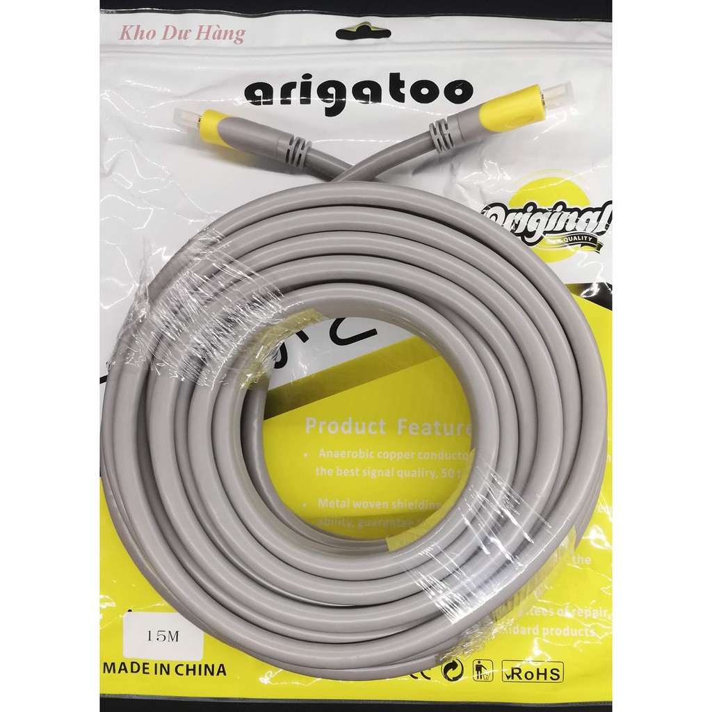 (15mét) Dây cáp HDMI Arigato cao cấp. Hỗ trợ hình ảnh độ phân giải cao 4K*2K, HD, full HD 1080p, 3D, Bluray