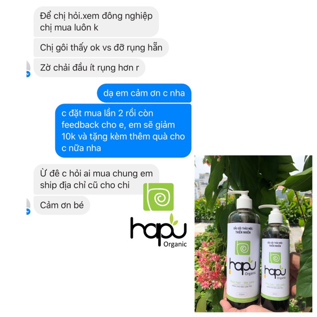 Dầu gội bồ kết thảo mộc hạn chế rụng tóc HaPu Organic CÓ 3 SIZE TIỆN DỤNG