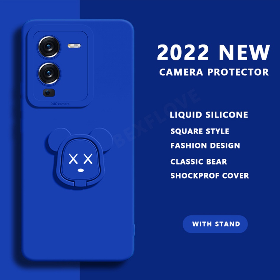 Ốp Điện Thoại TPU Mềm Có Giá Đỡ Hình Gấu 3D Cho Xiaomi 12 12X 11 Ultra 11T 10 10S 10T pro Lite POCO M4 pro