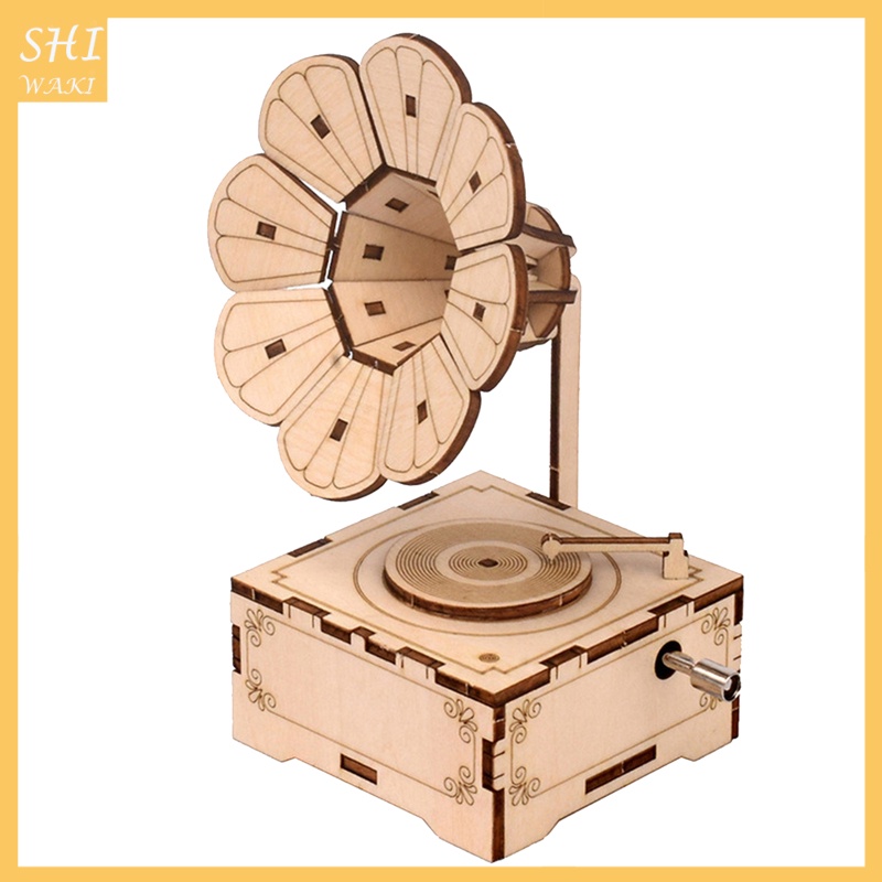 Mô Hình Máy Hát 3D Bằng Gỗ Dùng Làm Quà Tặng Sinh Nhật