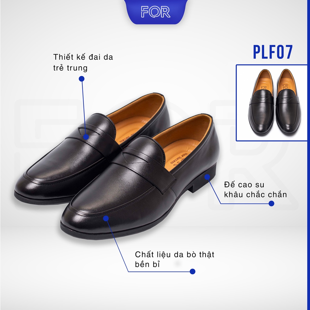 Giày lười nam công sở FOR da bò kiểu dáng Basic PLF07
