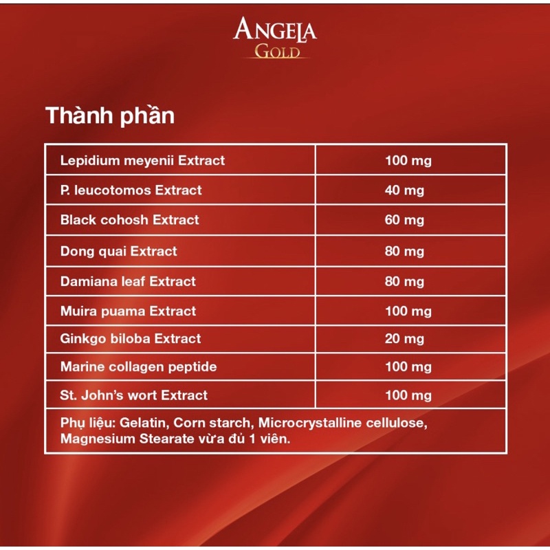 ANGELA GOLD-Viên uống cải thiện sinh lý nữ- Lọ 60 viên