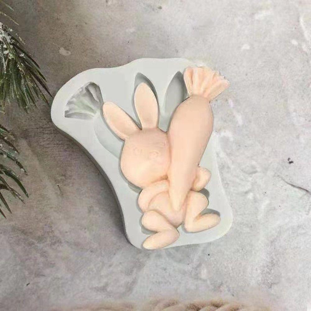 Khuôn Silicone Làm Bánh Tạo Hình Thỏ 3D Độc Đáo Tiện Dụng