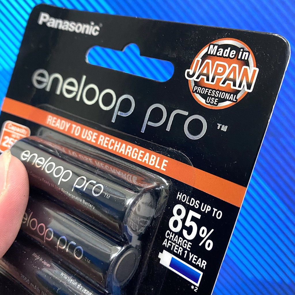 Pin Sạc Eneloop AA Đen 2550 mAh - madein Japan 1,2V Vỉ 4 Viên BK-3HCCE/4BT