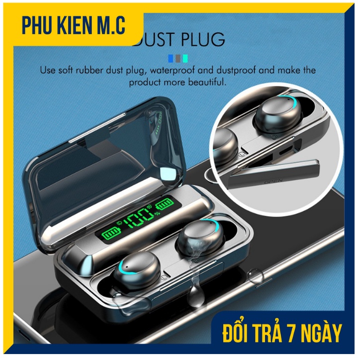 Tai nghe nhét tai bluetooth AMOI F9 TWS 5.0 bản quốc te |Tương thích với bluetooth: Xiaomi, Samsung, Apple, Huawei, OPPO