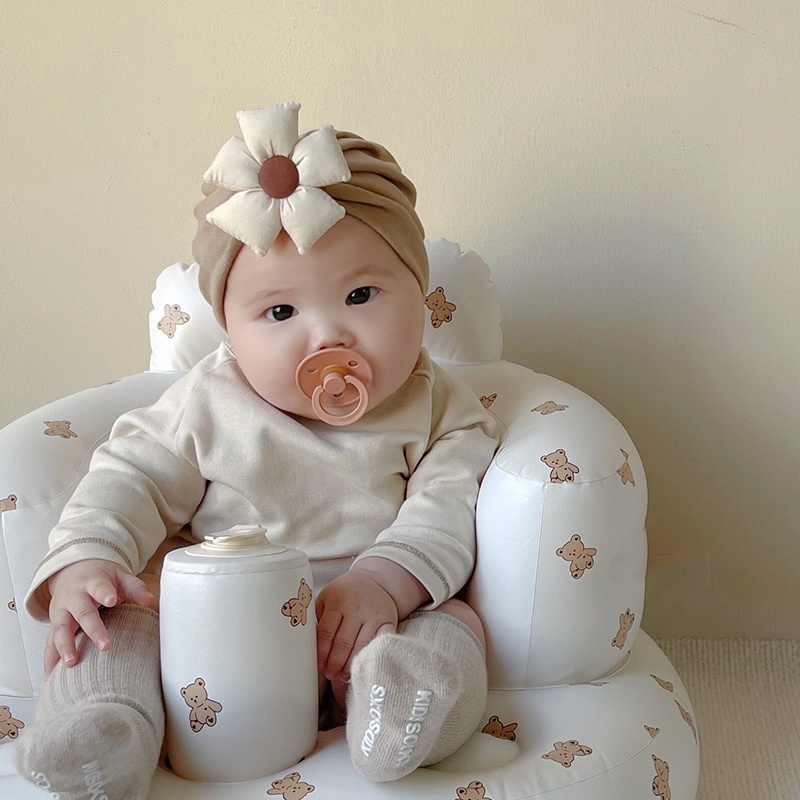 Mũ Trùm Đầu Mềm Mại Có Đính Hoa 3D Cho Bé