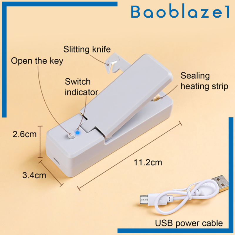 Máy Hàn Miệng Túi Bảo Quản Thực Phẩm Cầm Tay Sạc Usb Tiện Lợi Baoblaze1