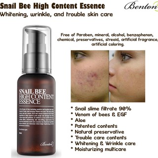 BENTON Tinh chất bento SNAIL BEE HIGH 60ml chăm sóc da