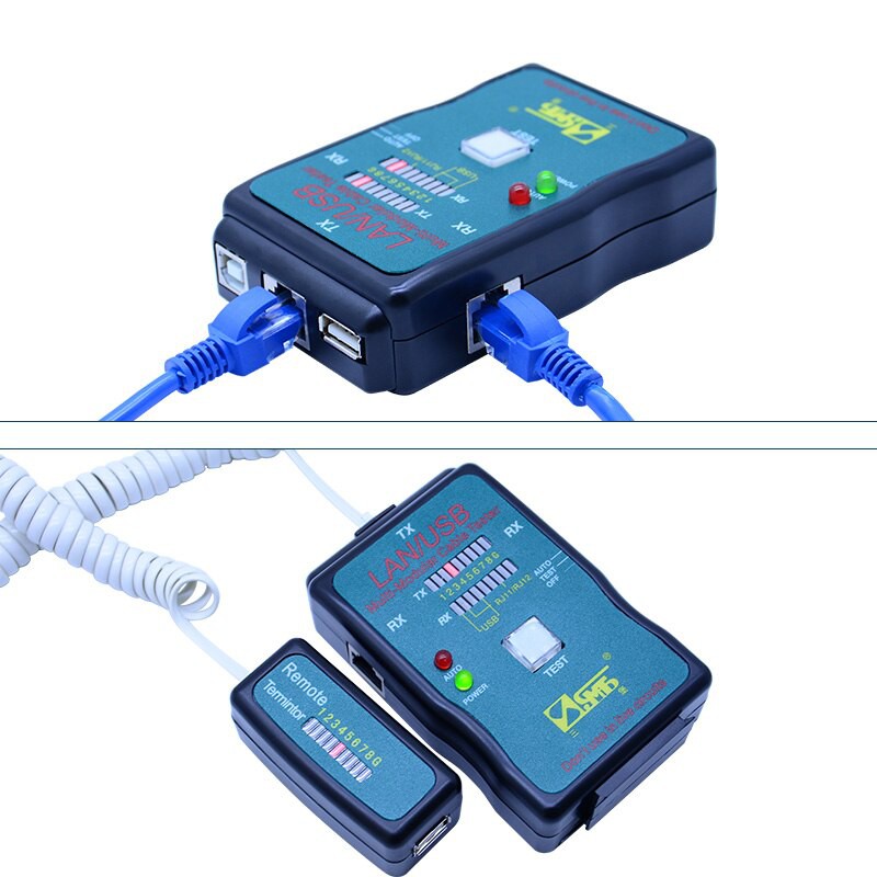 Bộ test cáp mạng RJ45 RJ11 CT-168 tặng Pin 9V - MÁY TEST MẠNG CT-168 ĐA NĂNG RJ45-RJ11-USB