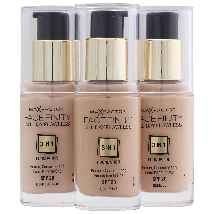 Kem nền MAX FACTOR FACEFINITY 3in1 Light invory 40 không trôi