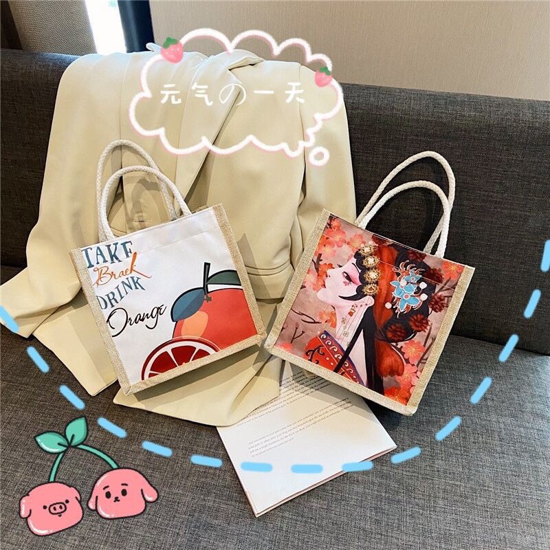 Túi Cói GRAFFITI Đi Biển Phong Cách Hàn Quốc Hoạ Tiết Hoạt Hình Siêu Đáng Yêu MẪU MỚI SIÊU ĐẸP | BigBuy360 - bigbuy360.vn