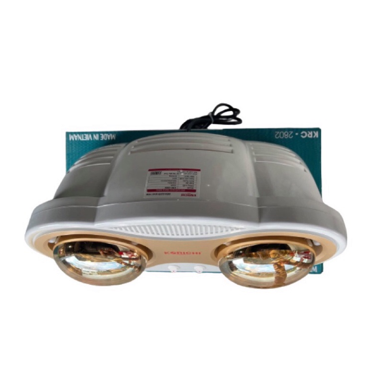 Đèn sưởi nhà tắm Korichi-KRC 2802 hàng xịn loại 1, không chói mắt,  nhựa sáng bóng chống chảy ( 2 bóng)