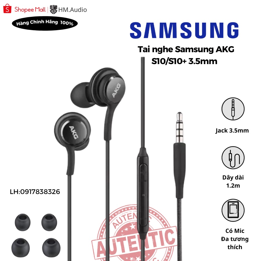 Tai nghe Samsung Galaxy AKG cho S10/S10+ Hàng Chính Hãng - Bảo hành 6 tháng