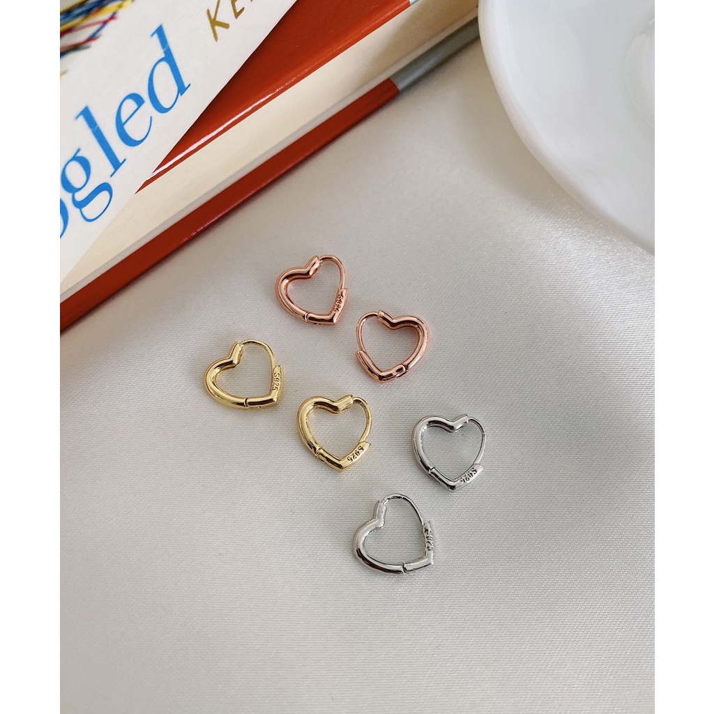 10 _ goodgift _ station-s925 Bông tai hình trái tim bằng bạc 92.5