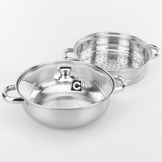 Bộ nồi hấp - nồi hấp 2 tầng size 28cm đa năng tiện dụng siêu tiện ích