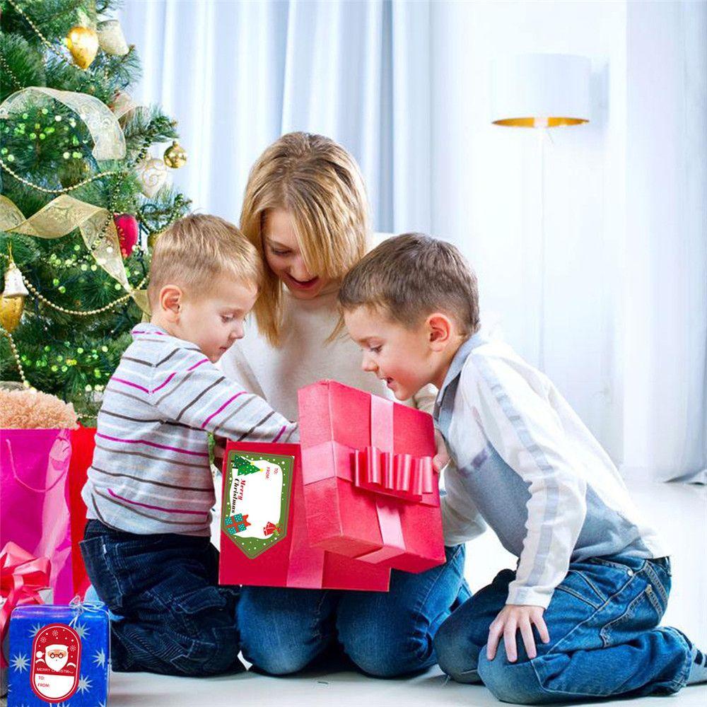 Set 5 Tờ Nhãn Dán Trang Trí Hộp Quà Giáng Sinh