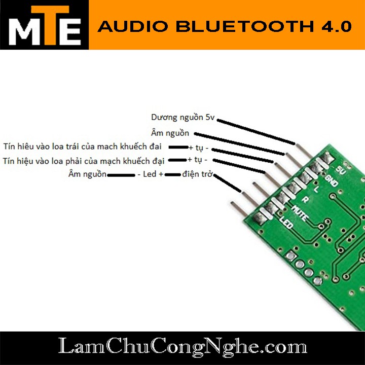 Mạch giải mã âm thanh MP3 không dây Bluetooth 4.0 - DIY chế loa bluetooth 3.7v - 5v