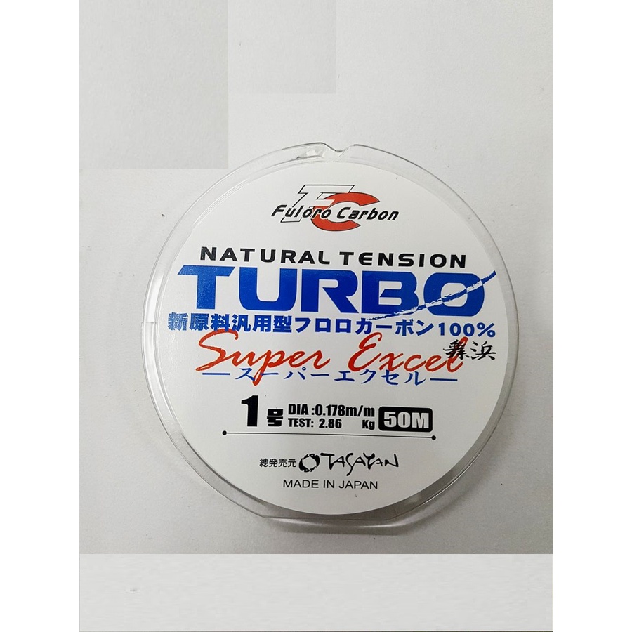 Dây thẻo câu đài fluorocarbon Turbo 50 mét