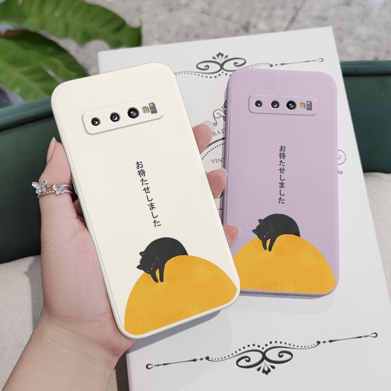 Ốp Điện Thoại Mềm Họa Tiết Mèo Sáng Tạo Cho Samsung Galaxy S10 S10E Plus S9 Plus