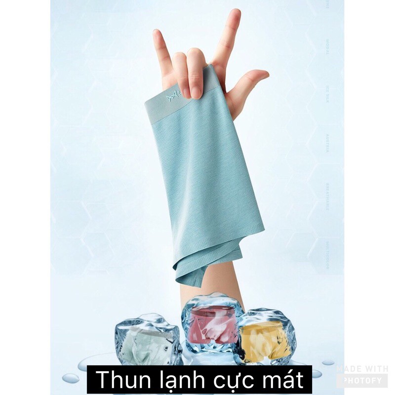 Sịp Đùi Nam Boxer ,Sịp Lạnh Cao Cấp MiiOW Than Hoạt Tính Kháng Khuẩn, Nâng Mông