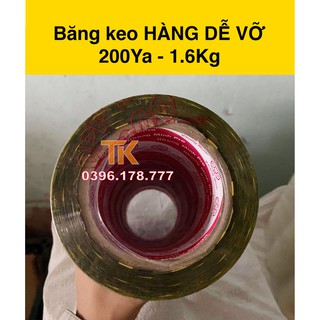 [1Kg6] 6 Cuộn Băng keo in chữ HÀNG DỄ VỠ 200ya - 1.6Kg