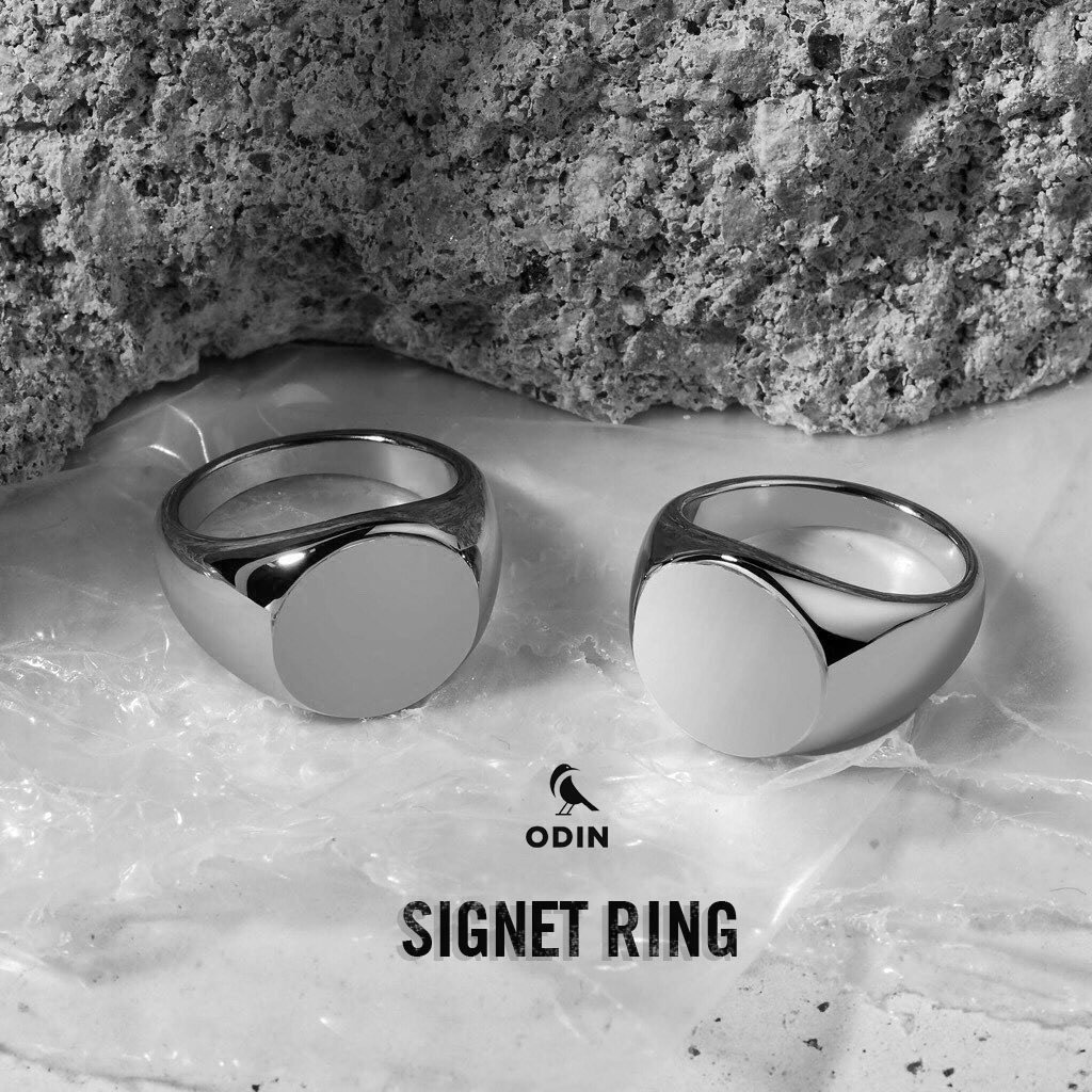 Nhẫn Signet - Thép Titanium 316L