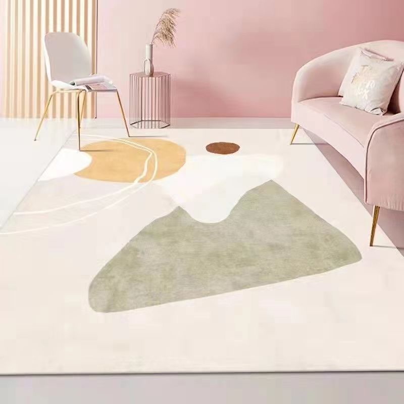 Thảm Trải Sàn Phòng Khách / Ngủ Vải Cashmere Dày Dặn Có Thể Giặt Được Phong Cách Bắc Âu Hiện Đại